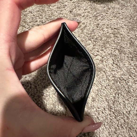 Black Leather Card Holder - Picture 2 of 3